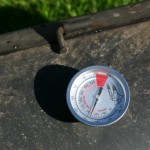 The temperature should stay at around 250 degrees
