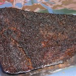 Charred Brisket to be wrapped in aluminum foil