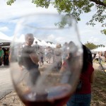 Austin Wine Festival 2009 - Through Wine-y eyes Looking out on the festival after a few glasses (Sondra is not amused)