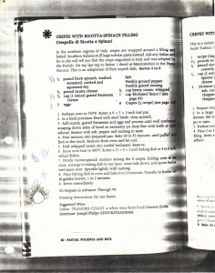 Original Xerox Copy of spinach ricotta recipe from 1993 Original Xerox Copy of spinach ricotta recipe from 1993