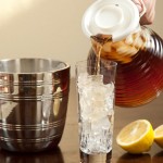 Adding tea to the ice