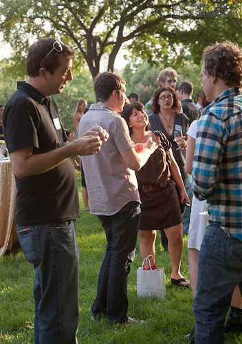 Kristina from Foodingblog schmoozing it up Kristina from Foodingblog schmoozing it up