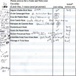 scorecard wine score card
