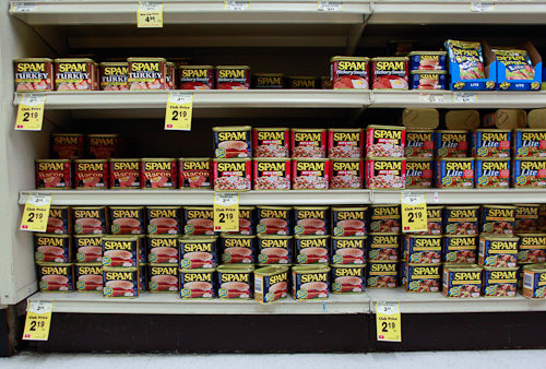 SPAM at the supermarket in Hawaii SPAM at the supermarket in Hawaii