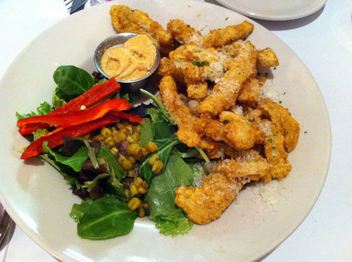 Sunset Grill in Fredericksburg, Texas - Calamari with chipotle aioli